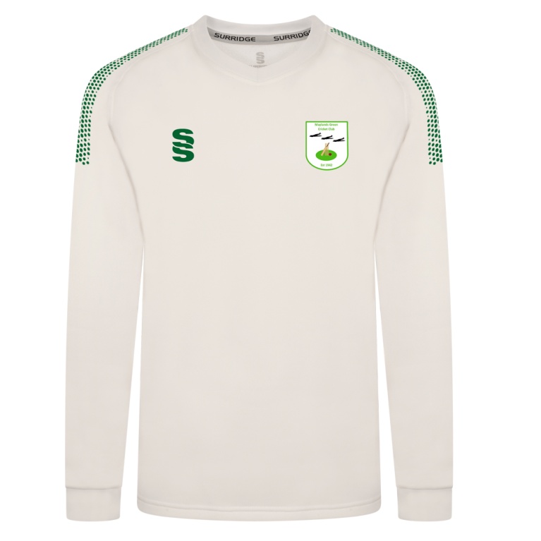 MAYLANDS GREEN CC BLAST LONG SLEEVE WOMEN'S SWEATER - Ivory