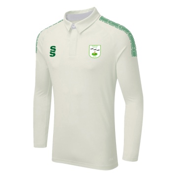 MAYLANDS GREEN CC DUAL LONG SLEEVE CRICKET SHIRT (WOMENS)-Ivory