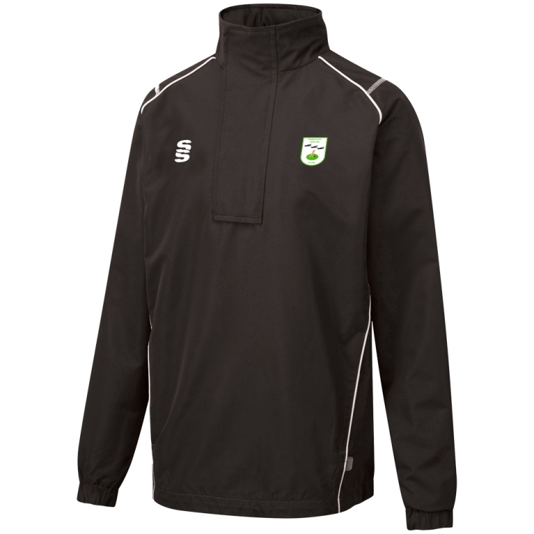 MAYLANDS GREEN CC Dual Curve 1/4 Zip Rain Jacket : Black