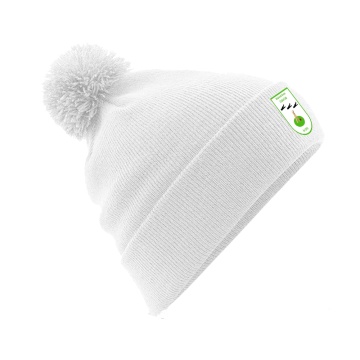 MAYLANDS GREEN CC Original Pom Pom Beanie : White