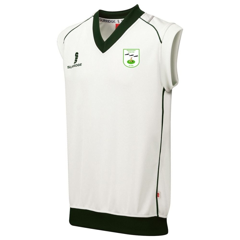 Maylands Green CC - Sleeveless Sweater Green Trim