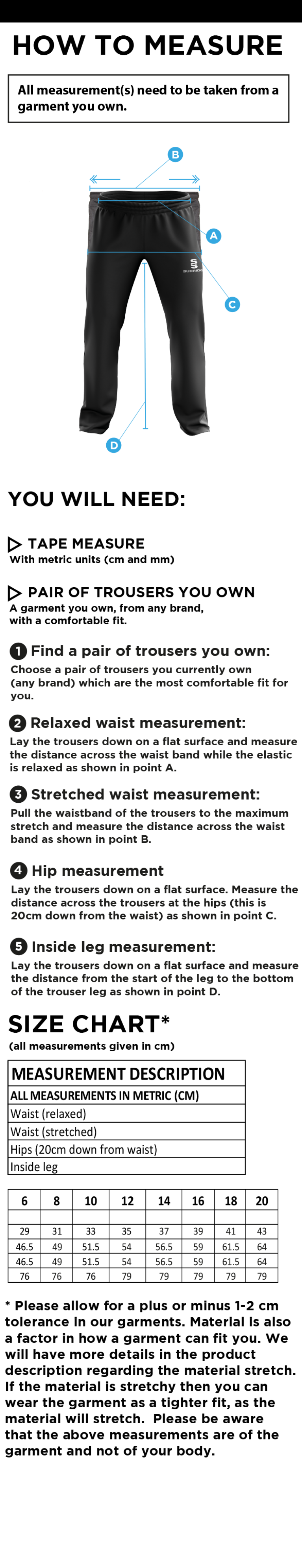 MAYLANDS GREEN CC Classic Tracksuit Pant With Thigh Length Zip Black Female - Size Guide