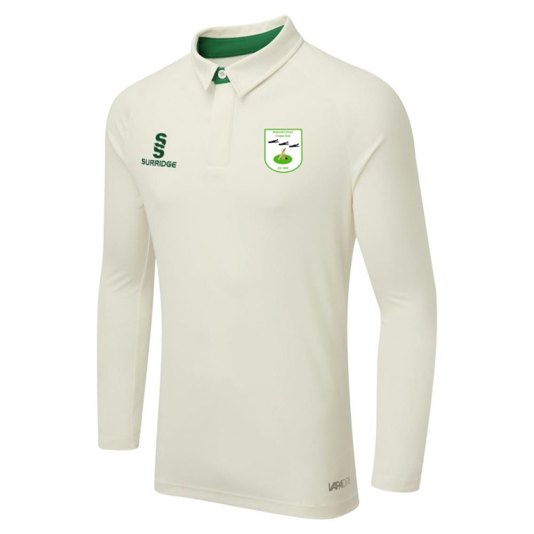 Maylands Green CC - Ergo Long Sleeve Green Trim Shirt